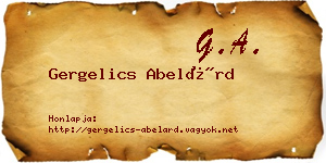 Gergelics Abelárd névjegykártya