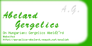 abelard gergelics business card